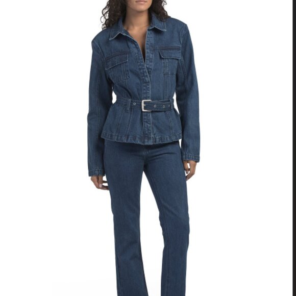 NEW  HOUSE OF HARLOW 1960 Rev Jacket And Jeans Collection Rev Denim Jacket 1125 - Picture 1 of 8